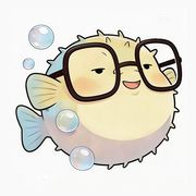冒泡的河豚
