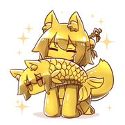 一身正字的绒布球