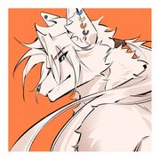 I（一只毛茸茸的白毛狼兽人）