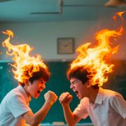 我们两个好生气